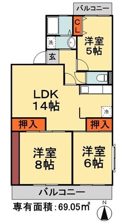 クレストコート山王　の物件間取画像